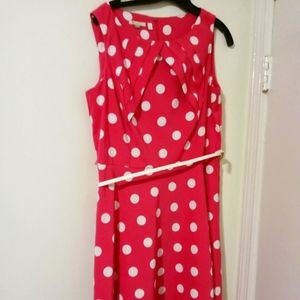 Signature Darby Pink & White Polkadot Dress